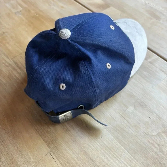 Vintage Montana Hat Cap Strap Back Blue Suede Brim Embroidered Bear Paw Prints - Picture 5 of 6